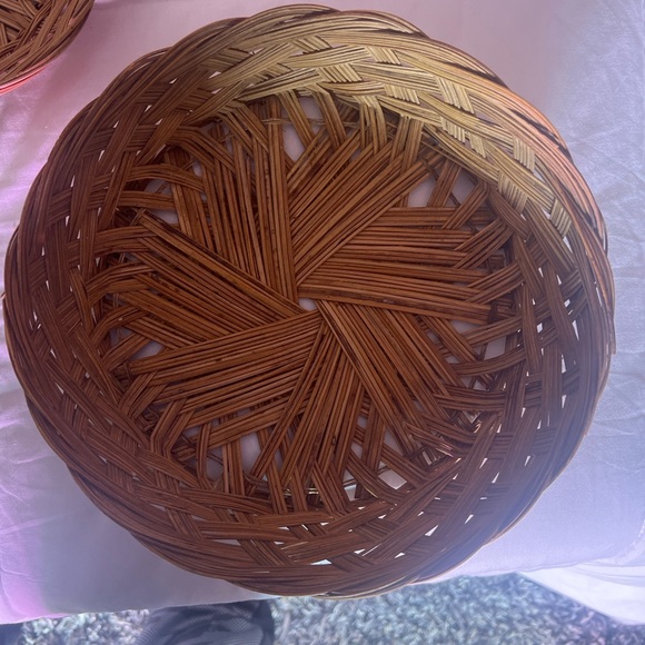 Handwoven, Boho style flat baskets - Picture 5 of 5